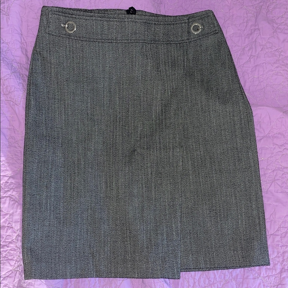H&M Charcoal Pencil Skirt - herringbone